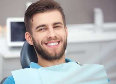 Portrait of happy patient