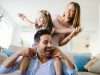happy family having fun