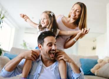 happy family having fun